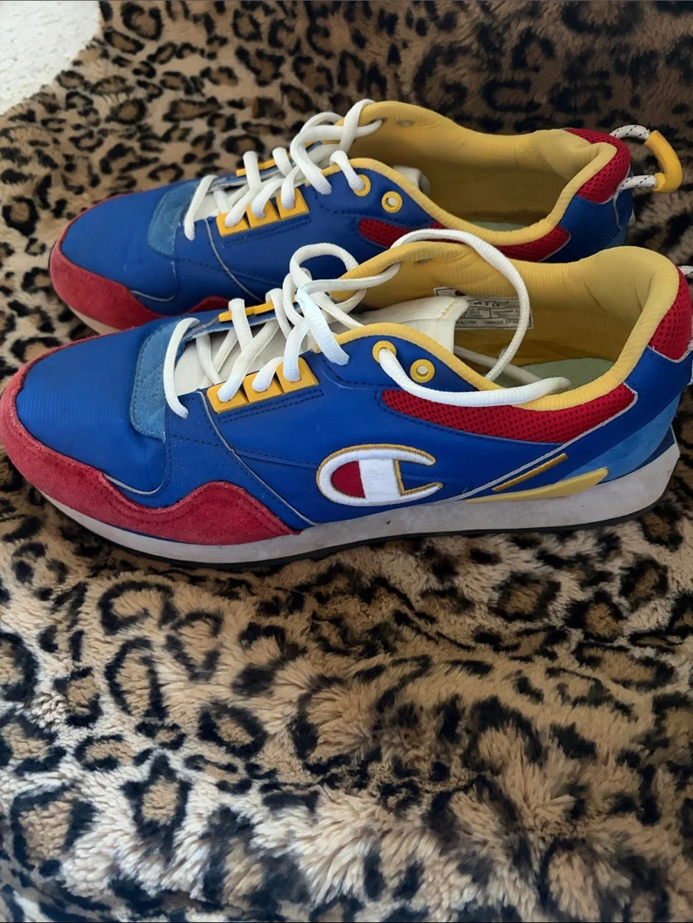 Champion Men’s Colorblock Runner Sneakers - Blue/Red/Yellow